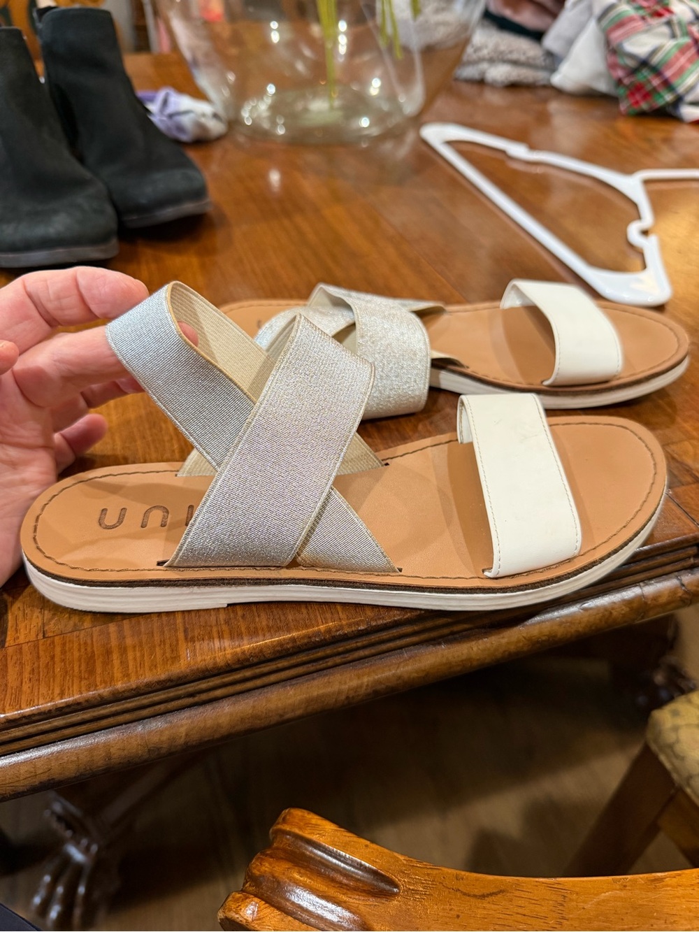 Unisa Cream and Tan Kids Sandals